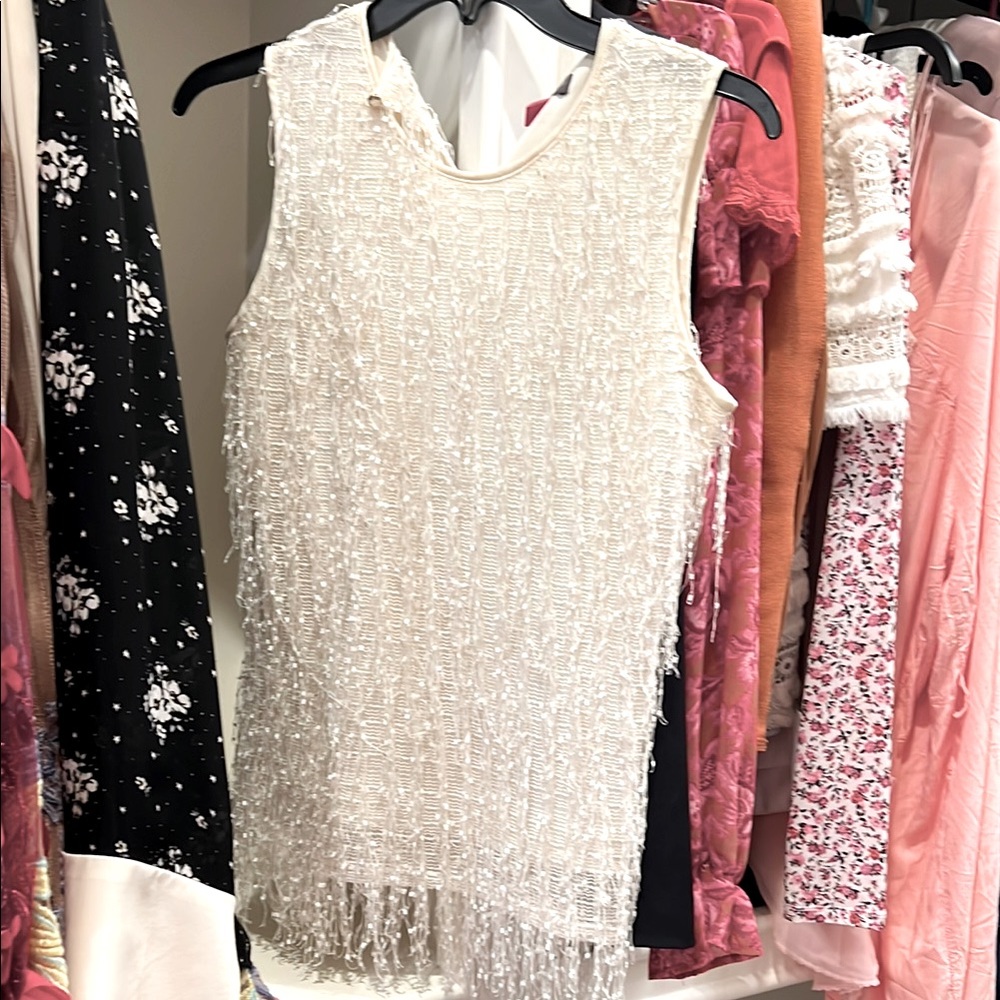 Vince Camino Cream Sleeveless Dress